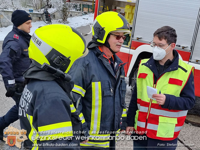 20220124 Wohnhausbrand in Berndorf - 3 Feuerwehren standen im Löscheinsatz   Foto: Stefan Schneider BFK Baden