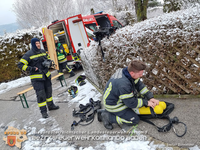 20220124 Wohnhausbrand in Berndorf - 3 Feuerwehren standen im Löscheinsatz   Foto: Stefan Schneider BFK Baden