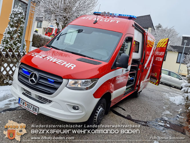 20220124 Wohnhausbrand in Berndorf - 3 Feuerwehren standen im Löscheinsatz   Foto: Stefan Schneider BFK Baden
