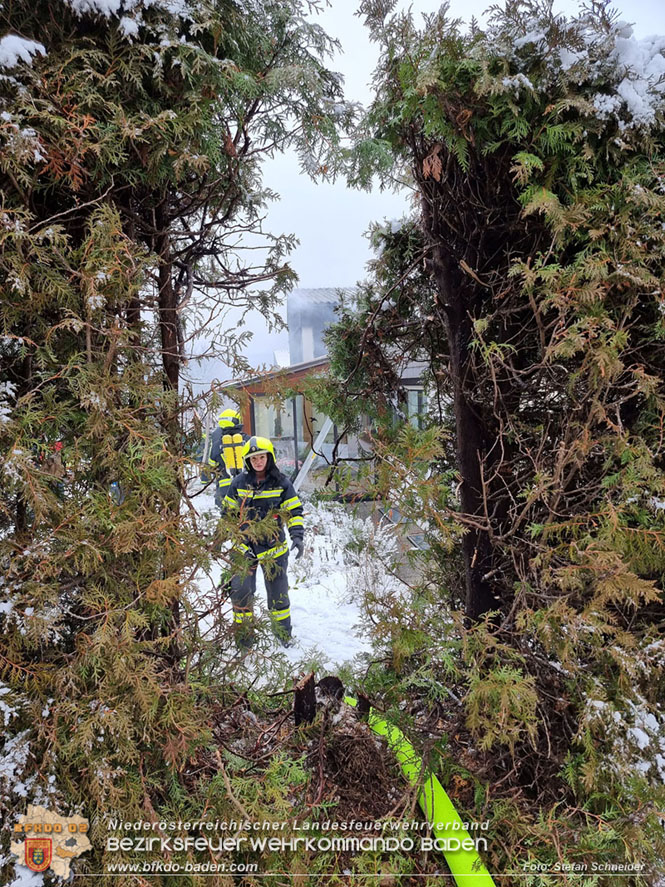 20220124 Wohnhausbrand in Berndorf - 3 Feuerwehren standen im Löscheinsatz   Foto: Stefan Schneider BFK Baden