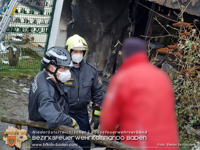 20220124 Wohnhausbrand in Berndorf - 3 Feuerwehren standen im Löscheinsatz   Foto: Stefan Schneider BFK Baden
