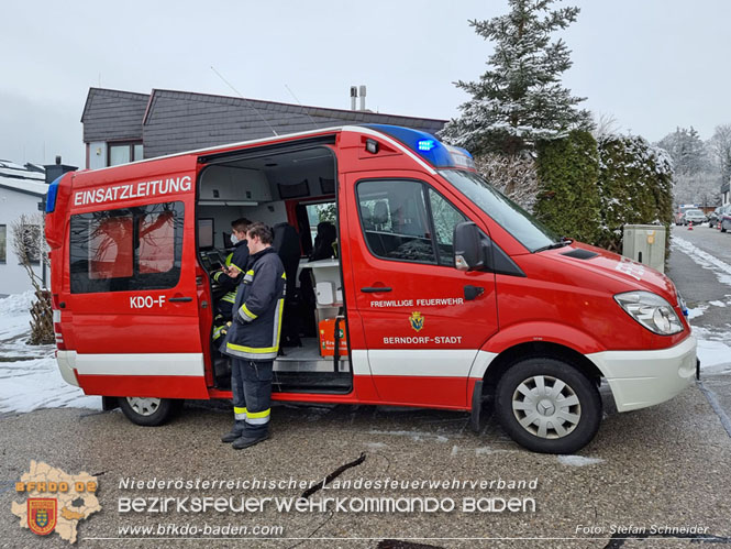 20220124 Wohnhausbrand in Berndorf - 3 Feuerwehren standen im Löscheinsatz   Foto: Stefan Schneider BFK Baden