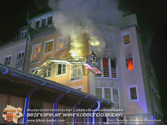 20220213 Brand in einem Badener Seniorenwohnhaus Foto: Freiwillige Feuerwehr Baden-Stadt 20220213 Brand in einem Badener Seniorenwohnhaus Foto: Freiwillige Feuerwehr Baden-Stadt