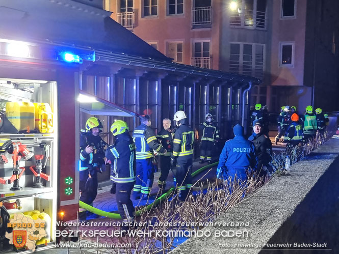 20220213 Brand in einem Badener Seniorenwohnhaus Foto: Freiwillige Feuerwehr Baden-Stadt 20220213 Brand in einem Badener Seniorenwohnhaus Foto: Freiwillige Feuerwehr Baden-Stadt