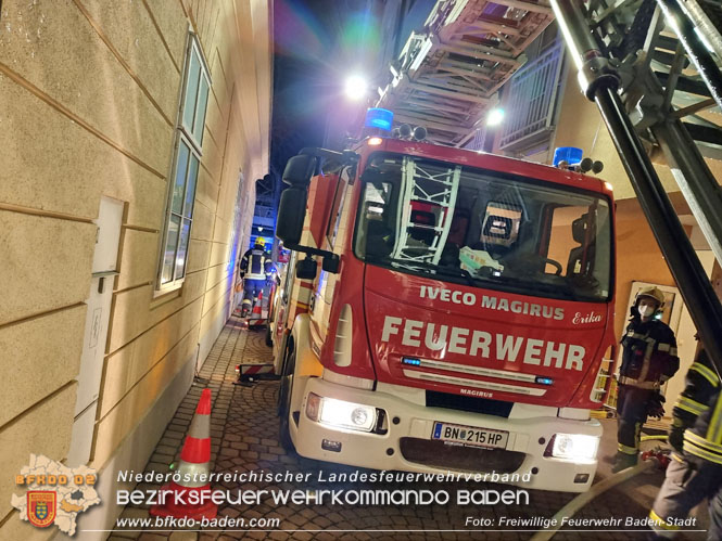 20220213 Brand in einem Badener Seniorenwohnhaus Foto: Freiwillige Feuerwehr Baden-Stadt 20220213 Brand in einem Badener Seniorenwohnhaus Foto: Freiwillige Feuerwehr Baden-Stadt