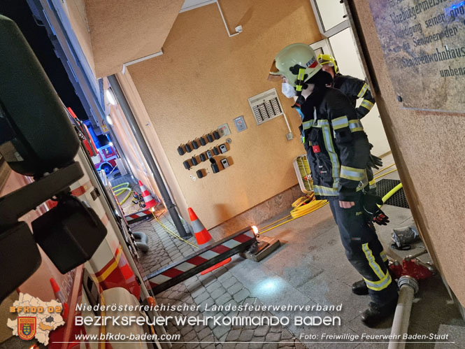 20220213 Brand in einem Badener Seniorenwohnhaus Foto: Freiwillige Feuerwehr Baden-Stadt 20220213 Brand in einem Badener Seniorenwohnhaus Foto: Freiwillige Feuerwehr Baden-Stadt