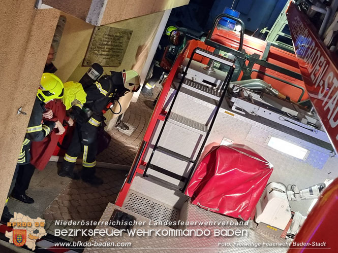 20220213 Brand in einem Badener Seniorenwohnhaus Foto: Freiwillige Feuerwehr Baden-Stadt 20220213 Brand in einem Badener Seniorenwohnhaus Foto: Freiwillige Feuerwehr Baden-Stadt