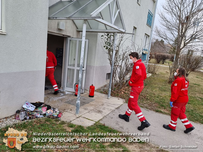 20220305 Brand in Badener Wohnhausanlage im Ortsteil Leesdorf Foto: Stefan Schneider 20220305 Brand in Badener Wohnhausanlage im Ortsteil Leesdorf Foto: Stefan Schneider