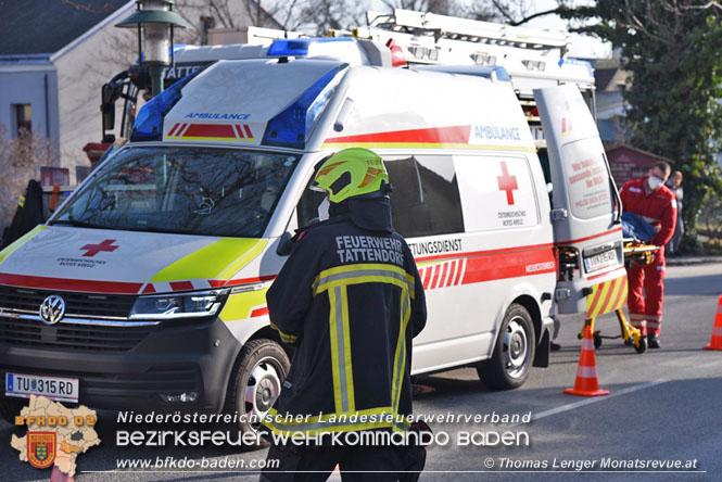 20220314 Verkehrsunfall im Ortsgbiet Tattendorf  Foto: Thomas Lenger Monatsrevue.at