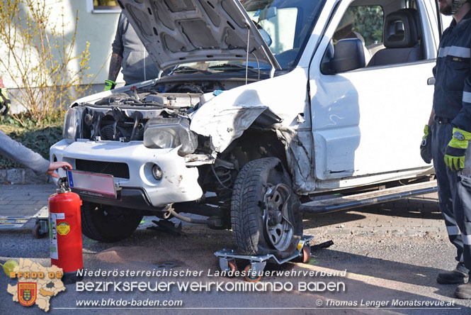 20220314 Verkehrsunfall im Ortsgbiet Tattendorf  Foto: Thomas Lenger Monatsrevue.at