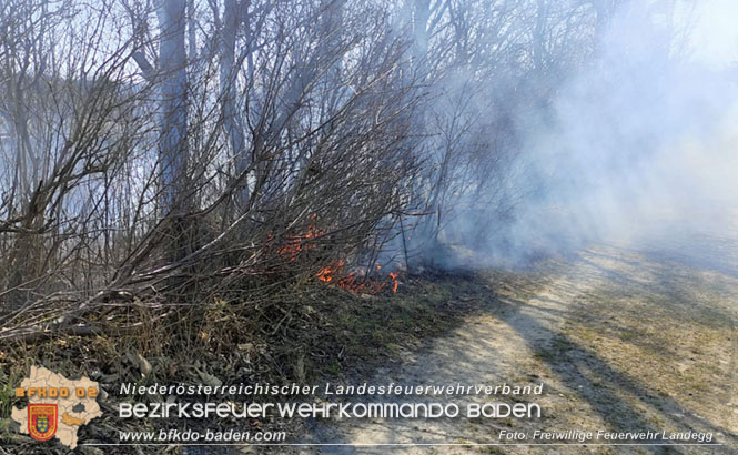 20220321 Flurbrand neben Pottendorfer Bahnlinie zwischen Landegg und Ebenfurth  Foto: Freiwillige Feuerwehr Landegg