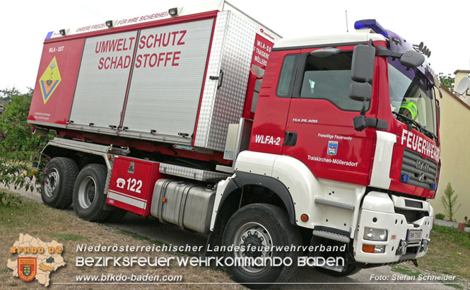 20220802 20220802 Schadstoffeinsatz wegen Gebrechen an Heizöl-Tank in Baden Ortsteil Leesdorf  Foto: Stefan Schneider BFK BADEN