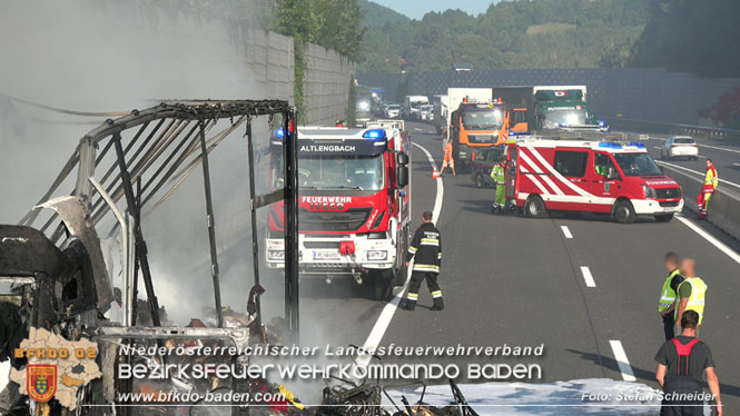 20220817 LKW Brand auf der A21 Höhe Klausen-Leopoldsdorf Foto: Stefan Schneider BFKDO BADEN 20220817 LKW Brand auf der A21 Höhe Klausen-Leopoldsdorf Foto: Stefan Schneider BFKDO BADEN