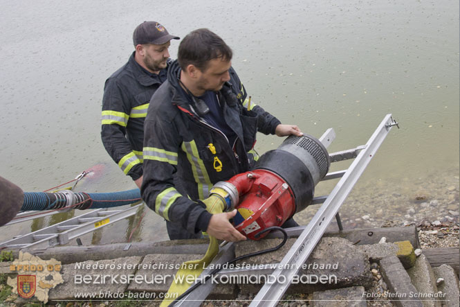 20221015 Fischbestand in Gefahr - Feuerwehr pumpt über 3 Millionen Liter Wasser Foto: Stefan Schneider BFKDO BADEN 20221015 Fischbestand in Gefahr - Feuerwehr pumpt über 3 Millionen Liter Wasser Foto: Stefan Schneider BFKDO BADEN