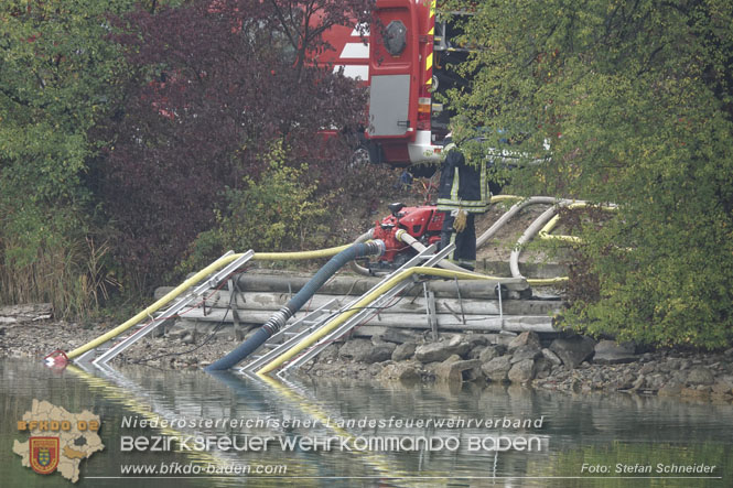 20221015 Fischbestand in Gefahr - Feuerwehr pumpt über 3 Millionen Liter Wasser  Foto: Stefan Schneider BFKDO BADEN
