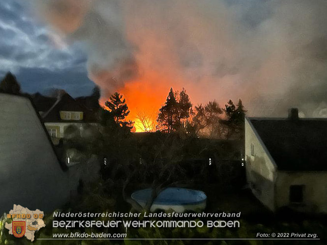 20221208 Wohnhausbrand in Hirtenberg Foto: BFKDO BADEN / Privat zVg 20221208 Wohnhausbrand in Hirtenberg Foto: BFKDO BADEN / Privat zVg