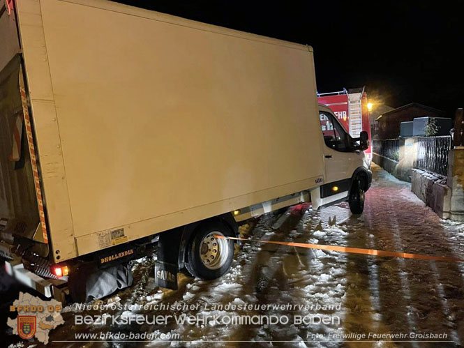 20230202 Klein-LKW Bergung in Groisbach  Foto: Freiwillige Feuerwehr Groisbach