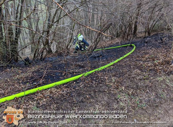 20230323 Waldbrand in Pottenstein  Foto: Freiwillige Feuerwehr Pottenstein / Stefan Schwarz, Mario Grabner