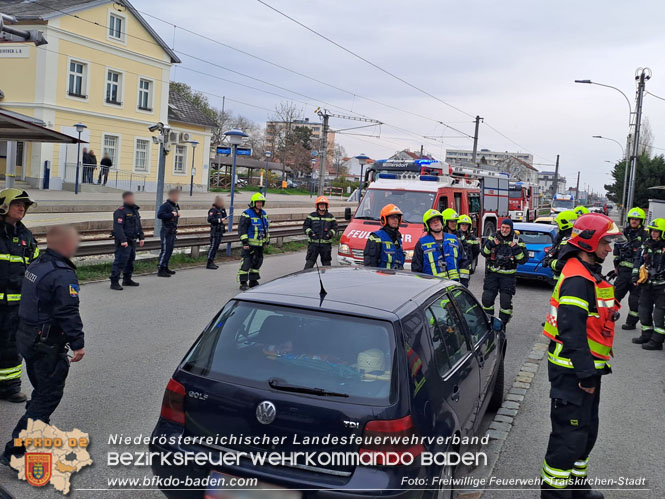 20230407 Brand im Müllraum eines Mehrparteienwohnhaus in Traiskirchen  Foto: Freiwillige Feuerwehr Traiskirchen-Stadt