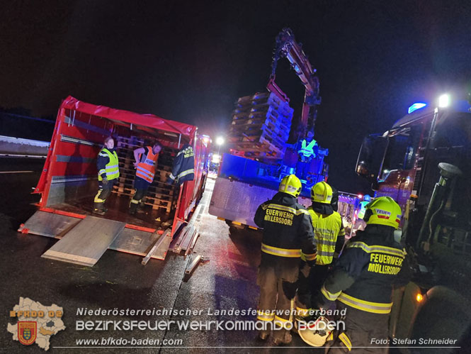 20230502 Lkw Unfall auf der A2 bei Traiskirchen Foto: Stefan Schneider BFKDO BADEN 20230502 Lkw Unfall auf der A2 bei Traiskirchen Foto: Stefan Schneider BFKDO BADEN