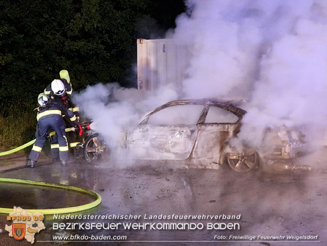 20230626 Fahrzeugbrand in Weigelsdorf entpuppt sich als Kriminalfall Foto: Freiwillige Feuerwehr Weigelsdorf 20230626 Fahrzeugbrand in Weigelsdorf entpuppt sich als Kriminalfall Foto: Freiwillige Feuerwehr Weigelsdorf