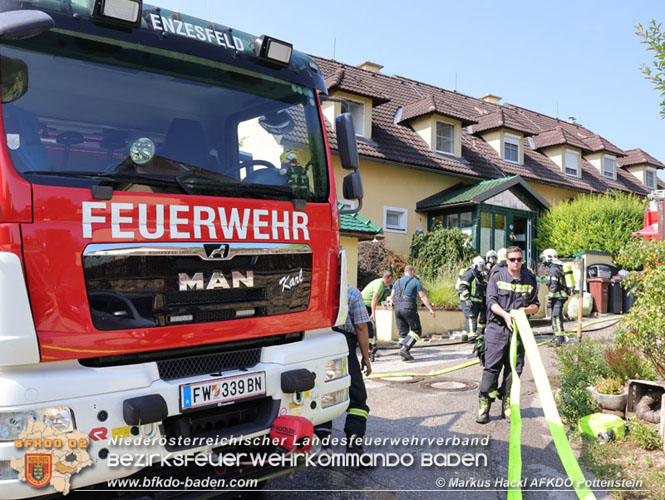 20230819 Kellerbrand in einem Reihenhaus in Enzesfeld/Lindabrunn Foto: ASB ÖA Markus Hackl AFKDO Pottenstein 20230819 Kellerbrand in einem Reihenhaus in Enzesfeld/Lindabrunn Foto: ASB ÖA Markus Hackl AFKDO Pottenstein