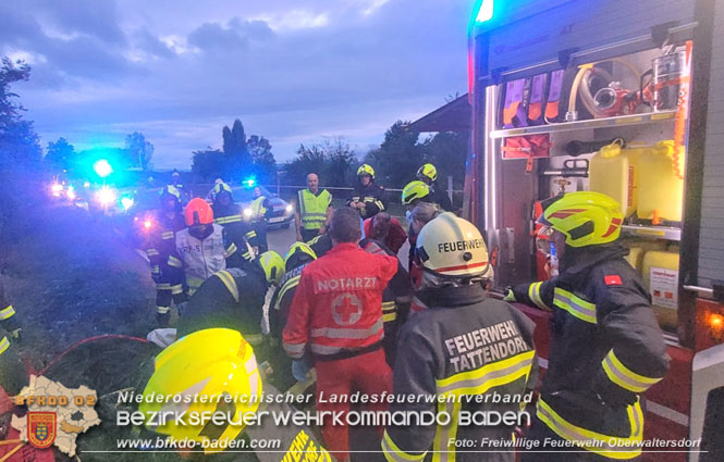 20230830 Verkehrsunfall auf der L157 Tattendorf - Oeynhausen Foto: Freiwillige Feuerwehr Oberwaltersdorf 20230830 Verkehrsunfall auf der L157 Tattendorf - Oeynhausen Foto: Freiwillige Feuerwehr Oberwaltersdorf