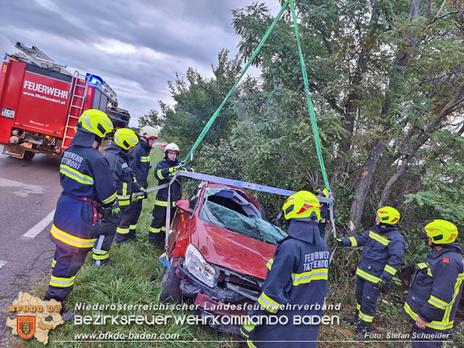 20230830 Verkehrsunfall auf der L157 Tattendorf - Oeynhausen Foto: Stefan Schneider BFKDO BADEN 20230830 Verkehrsunfall auf der L157 Tattendorf - Oeynhausen Foto: Stefan Schneider BFKDO BADEN