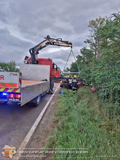 20230830 Verkehrsunfall auf der L157 Tattendorf - Oeynhausen Foto: Stefan Schneider BFKDO BADEN 20230830 Verkehrsunfall auf der L157 Tattendorf - Oeynhausen Foto: Stefan Schneider BFKDO BADEN