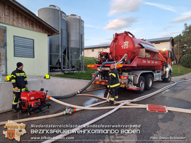 20231007_Großbrand in Heizungsanlage von Hühnerstall in Schwarzensee/Neuhaus Foto: Stefan Schneider BFK Baden 20231007_Großbrand in Heizungsanlage von Hühnerstall in Schwarzensee/Neuhaus Foto: Stefan Schneider BFK Baden