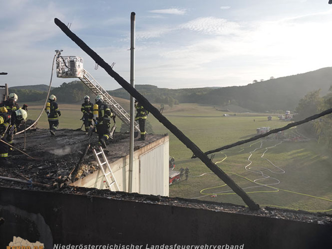 20231007_Großbrand in Heizungsanlage von Hühnerstall in Schwarzensee/Neuhaus Foto: Stefan Schneider BFK Baden 20231007_Großbrand in Heizungsanlage von Hühnerstall in Schwarzensee/Neuhaus Foto: Stefan Schneider BFK Baden