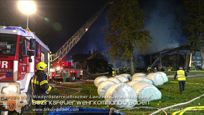 20231105 Großbrand in Klein-Mariazell Altenmarkt a.d.Triesting  Foto: Stefan Schneider