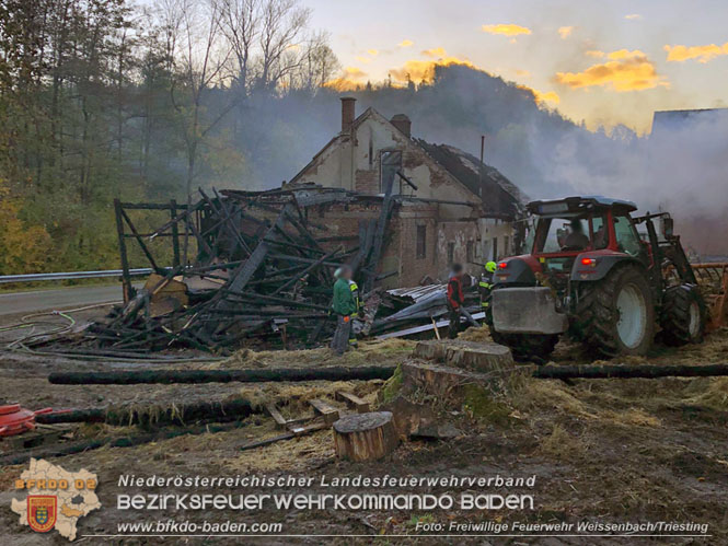 20231105 Großbrand in Klein-Mariazell Altenmarkt a.d.Triesting  Foto: Stefan Schneider