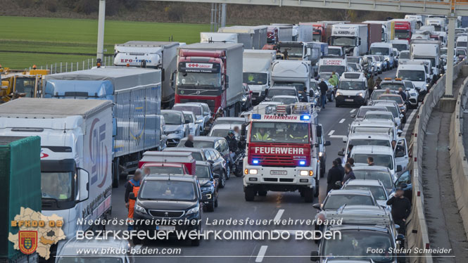 20231120 Feuerwehreinsatz wegen Klima-Aktivisten auf A2 Höhe Traiskirchen Foto: Stefan Schneider BFKDO BADEN 20231120 Feuerwehreinsatz wegen Klima-Aktivisten auf A2 Höhe Traiskirchen Foto: Stefan Schneider BFKDO BADEN