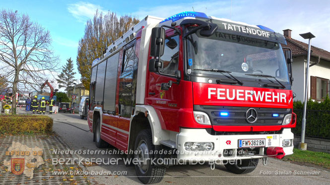 20231121 Erdgasleitung bei Tiefbauarbeiten in Tattendorf beschädigt Foto: Stefan Schneider BFKDO BADEN 20231121 Erdgasleitung bei Tiefbauarbeiten in Tattendorf beschädigt Foto: Stefan Schneider BFKDO BADEN