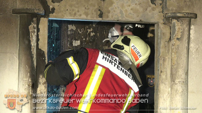20231209 Wohnungsbrand in Hirtenberg Foto: Stefan Schneider
