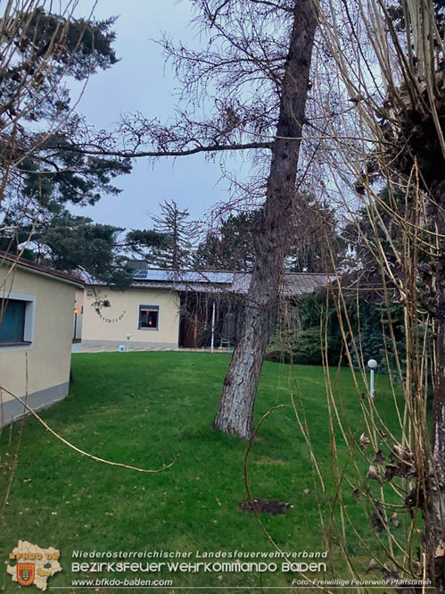 20231222 Baum drohte auf Gebäude zu stürzen  Foto: Freiwillige Feuerwehr Pfaffstätten