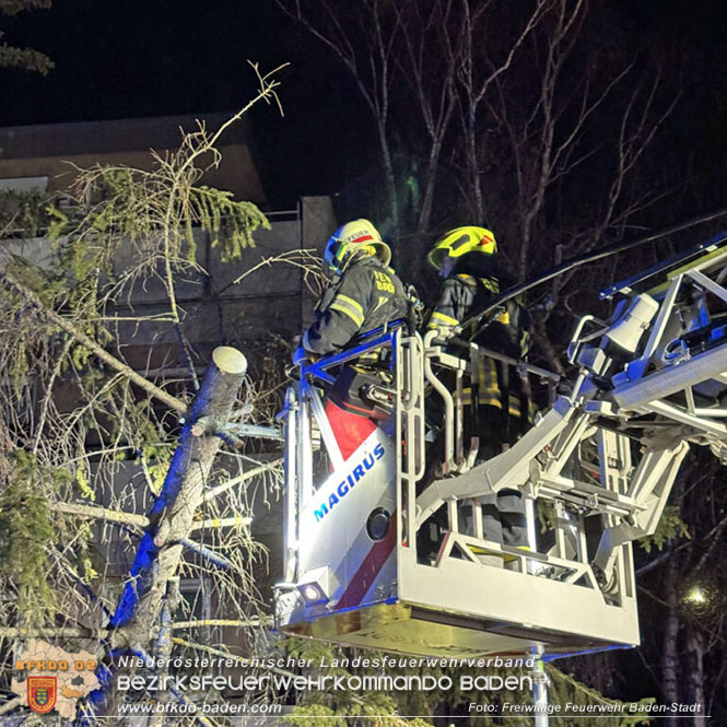 202312 40 Unwettereinsätze in der Stadt Baden wegen Sturmtief "Zoltan" Foto: Freiwillige Feuerwehr Baden-Stadt / Viktor van de Castell 202312 40 Unwettereinsätze in der Stadt Baden wegen Sturmtief "Zoltan" Foto: Freiwillige Feuerwehr Baden-Stadt / Viktor van de Castell