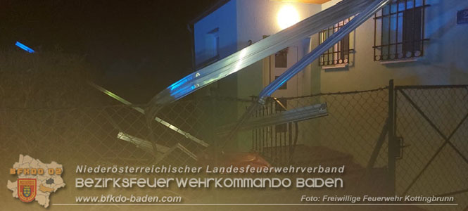 Sturmtief "Zoltan" fordert FF Kottingbrunn gleich 30 Mal Foto: Freiwillige Feuerwehr Kottingbrunn Sturmtief "Zoltan" fordert FF Kottingbrunn gleich 30 Mal Foto: Freiwillige Feuerwehr Kottingbrunn