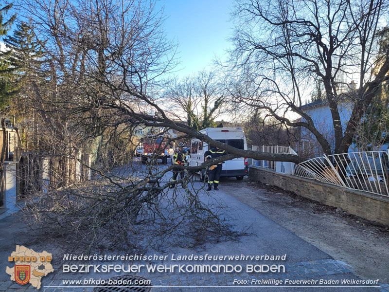 20240104 Sturm über Baden Weikersdorf  Foto: Freiwillige Feuerwehr Baden Weikersdorf