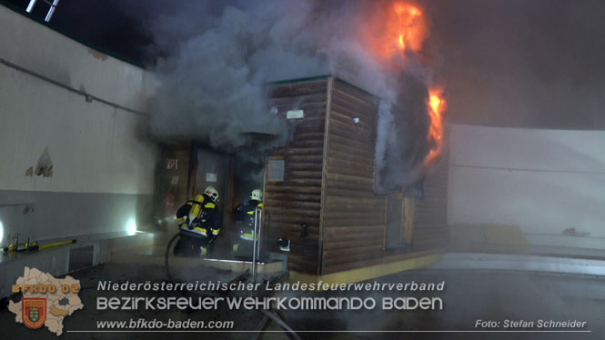 20240107_Saunabrand im Thermalbad Voeslau Foto: Stefan Schneider BFKDO BADEN 20240107_Saunabrand im Thermalbad Voeslau Foto: Stefan Schneider BFKDO BADEN