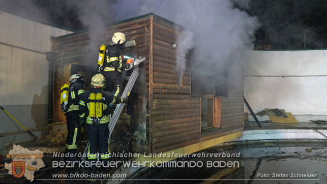 20240107_Saunabrand im Thermalbad Voeslau Foto: Stefan Schneider BFKDO BADEN 20240107_Saunabrand im Thermalbad Voeslau Foto: Stefan Schneider BFKDO BADEN