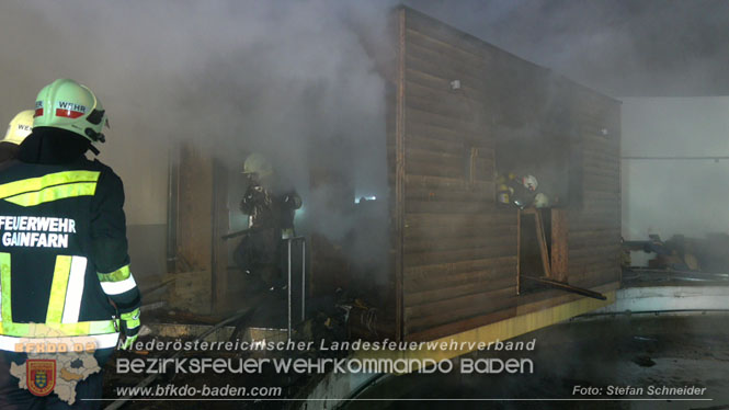 20240107_Saunabrand im Thermalbad Voeslau Foto: Stefan Schneider BFKDO BADEN 20240107_Saunabrand im Thermalbad Voeslau Foto: Stefan Schneider BFKDO BADEN