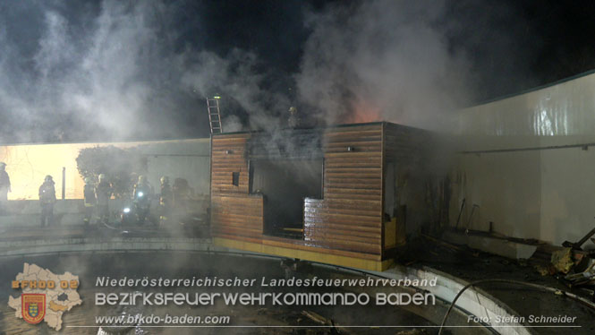 20240107_Saunabrand im Thermalbad Voeslau Foto: Stefan Schneider BFKDO BADEN 20240107_Saunabrand im Thermalbad Voeslau Foto: Stefan Schneider BFKDO BADEN