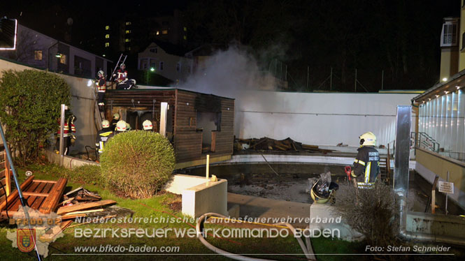 20240107_Saunabrand im Thermalbad Voeslau Foto: Stefan Schneider BFKDO BADEN 20240107_Saunabrand im Thermalbad Voeslau Foto: Stefan Schneider BFKDO BADEN