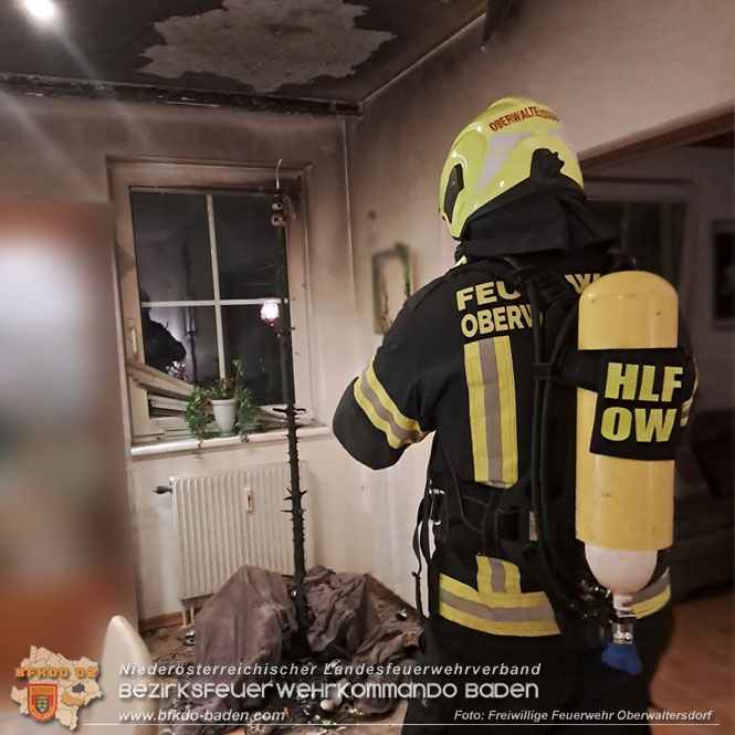 20240107_Christbaumbrand am 7. Jänner in Oberwaltersdorf   Foto: Freiwillige Feuerwehr Oberwaltersdorf
