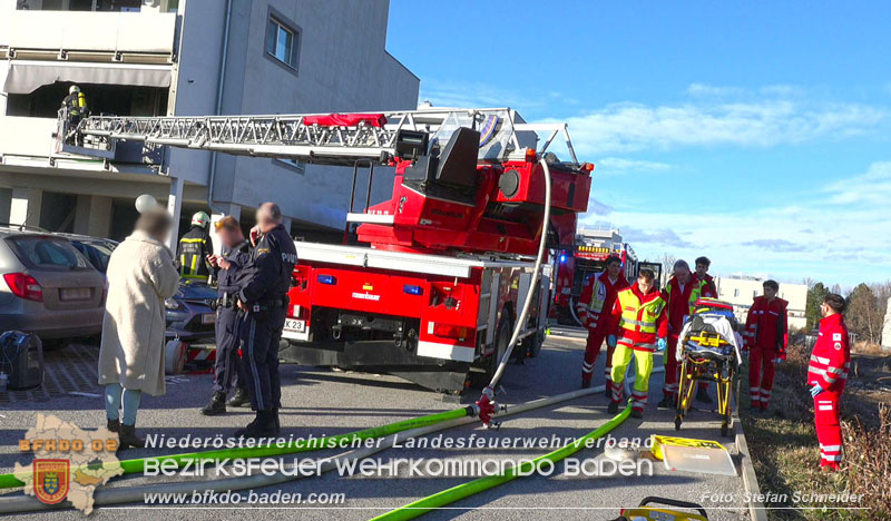 20240203 Brandeinsatz in Bad Voeslau - 3 Todesopfer in der Brandwohnung gefunden   Foto: Stefan Schneider BFKDO BADEN