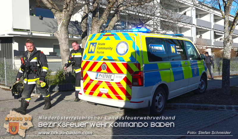 20240203 Brandeinsatz in Bad Voeslau - 3 Todesopfer in der Brandwohnung gefunden   Foto: Stefan Schneider BFKDO BADEN