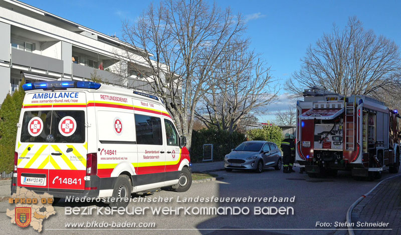 20240203 Brandeinsatz in Bad Voeslau - 3 Todesopfer in der Brandwohnung gefunden   Foto: Stefan Schneider BFKDO BADEN