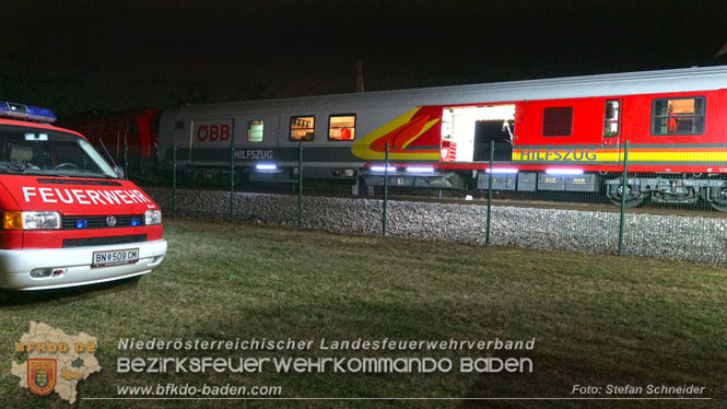 20240208 Sattelzug kollidiert mit Aspangbahn bei Traiskirchen Foto: Stefan Schneider BFKDO BADEN 20240208 Sattelzug kollidiert mit Aspangbahn bei Traiskirchen Foto: Stefan Schneider BFKDO BADEN